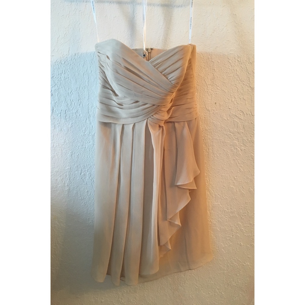 David’s Bridal Chiffon Strapless Dress